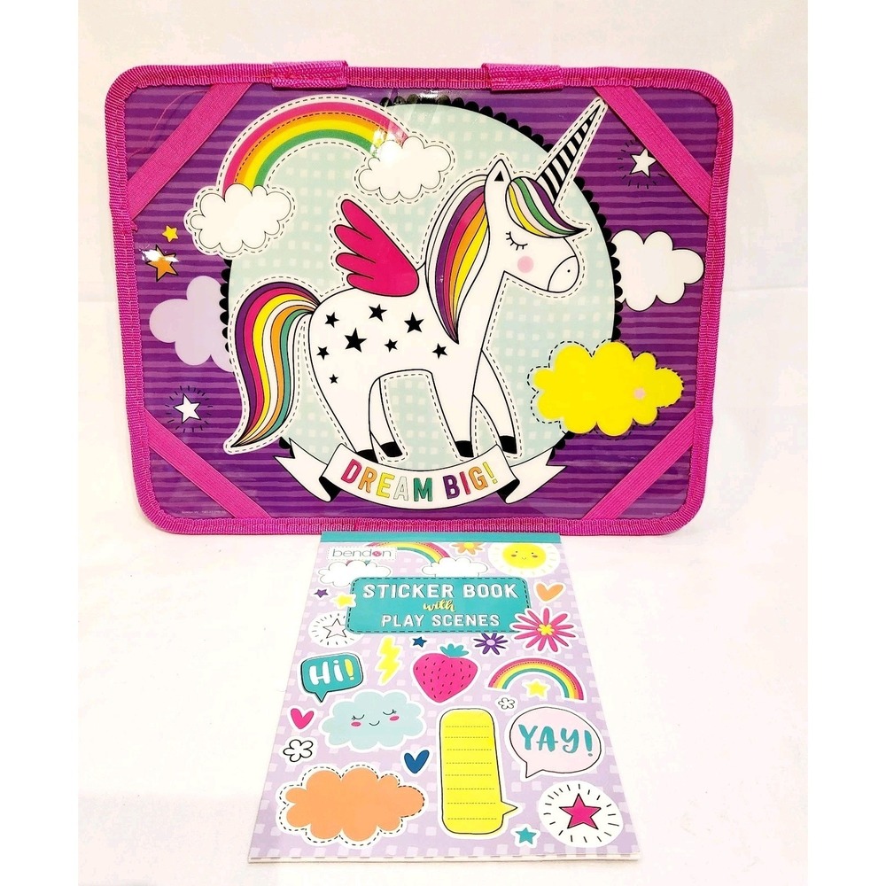 Bendon Pub Unicorn Lap Buddy with Stickers for Tablet‎ Homework Eat Laptop